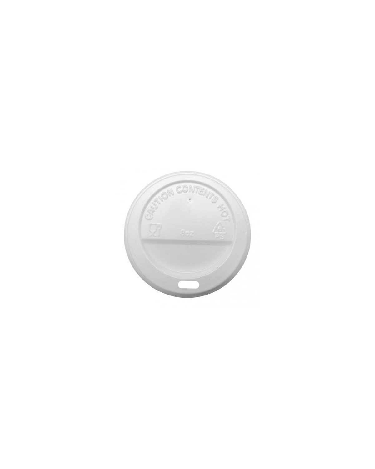 MILL. TAPA PARA VASOS 8OZ BLANCA Ø80MM (20X50)