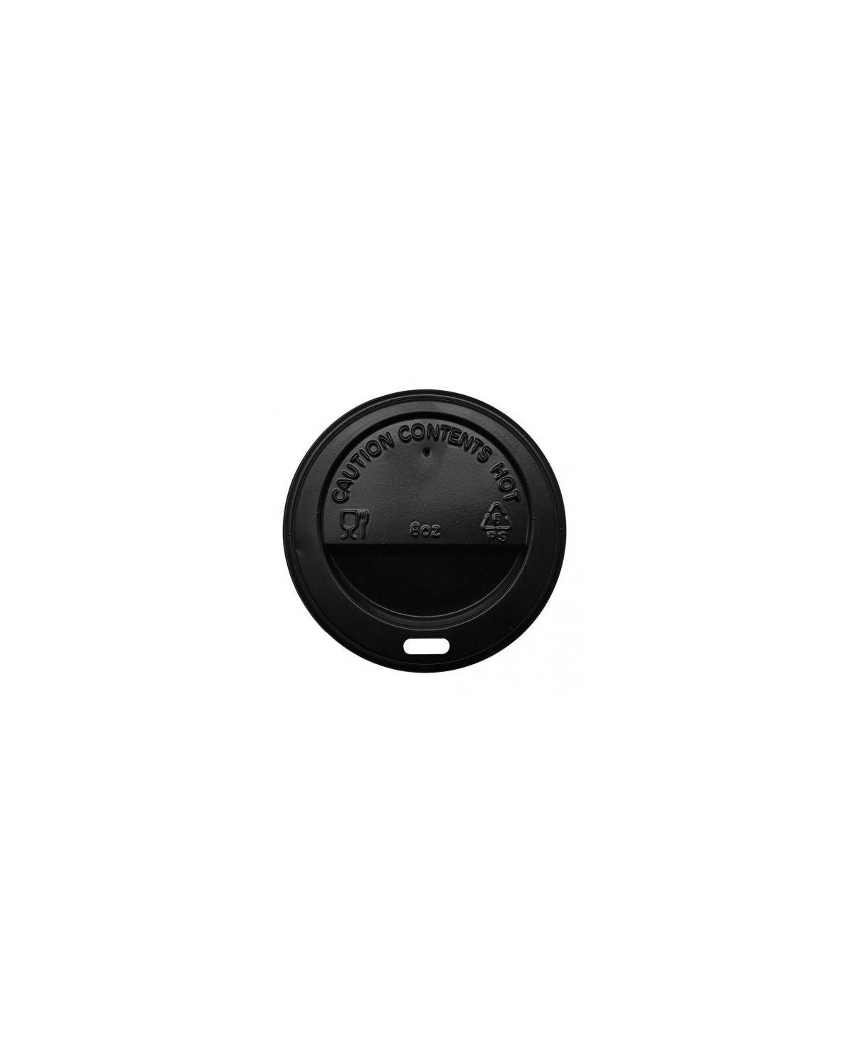 MILL. TAPA PARA VASOS 8OZ NEGRA Ø80MM (20X50)