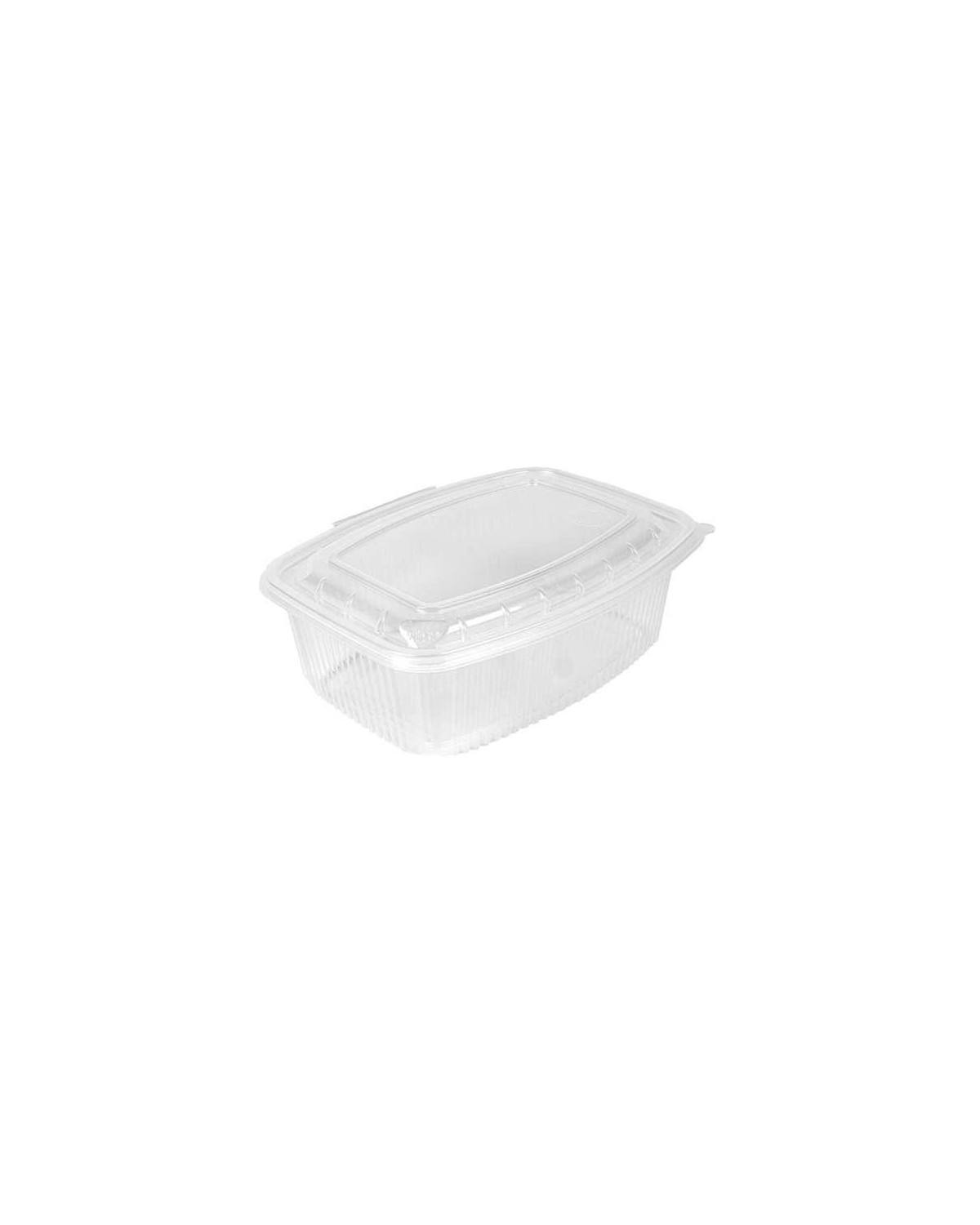 BANDEJA CON TAPA BISAGRA 2000CC PET 180UDS.