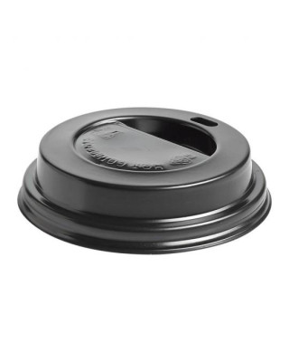 MILL. TAPA NEGRA PARA VASO 6OZ Ø72MM (20X50)