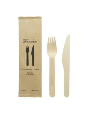PACK CUBIERTOS DE MADERA CUCHILLO+TENEDOR (5XP-50UDS)