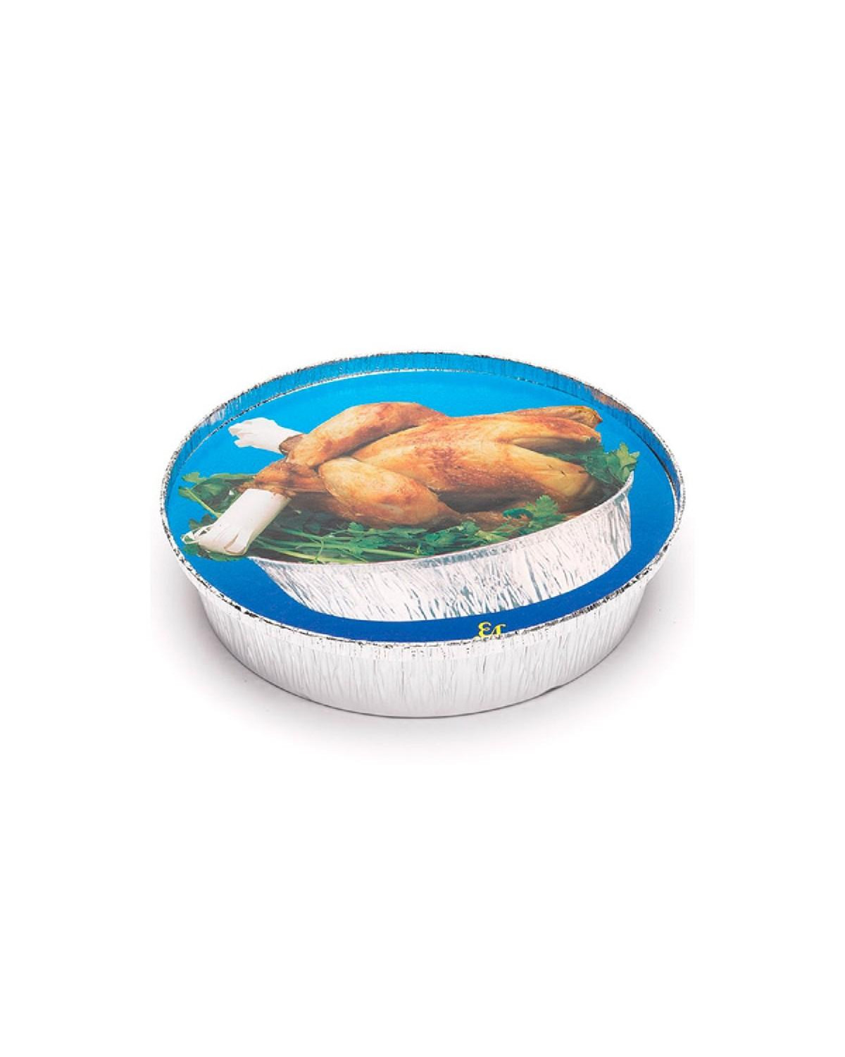 ENVASE POLLO REDONDO 935CC  Y TAPA PACK-25UDS