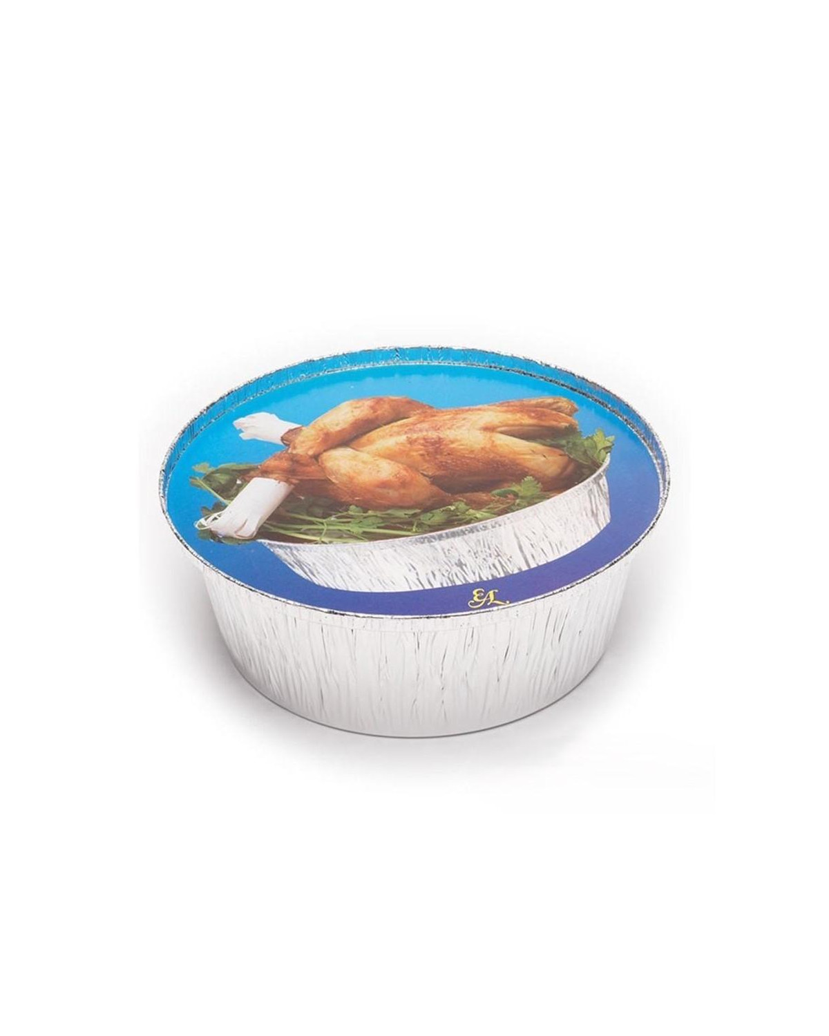 ENVASE POLLO REDONDO EXTRA 1900CC Y TAPA PACK-25UDS