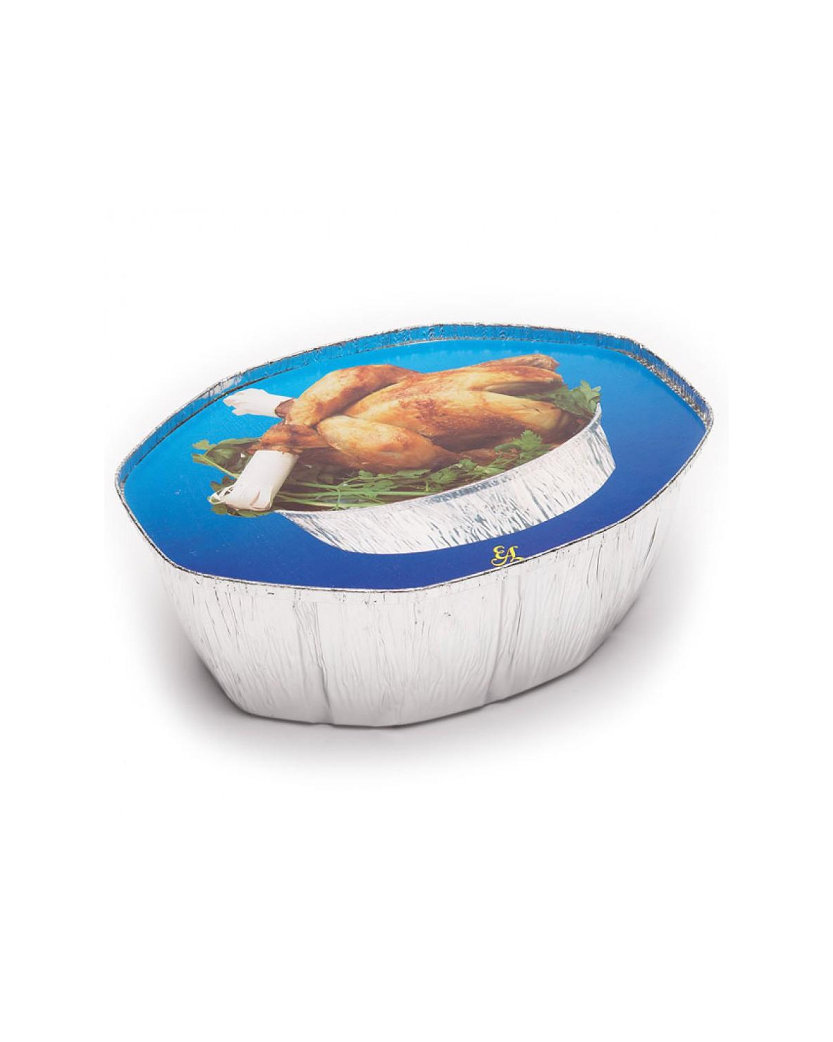 ENVASE POLLO OVAL 2600CC Y TAPA PACK-25UDS