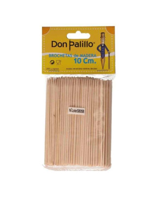 PINCHO BROCHETA MADERA 10cm PQT-200U