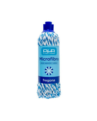 FREGONA TRENZADA MICROFIBRA AZUL/BCA