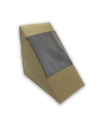 ENVASE SANDWICH KRAFT P CON VENTANA 52MM (10X50UDS)