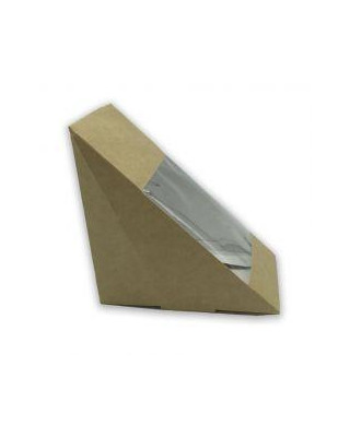 ENVASE SANDWICH KRAFT M CON VENTANA 72MM (10X50UDS)
