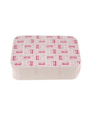 PQT. TAPA BANDEJA ALUMINIO 6 PIEZAS PQT-100UDS(C-8P)