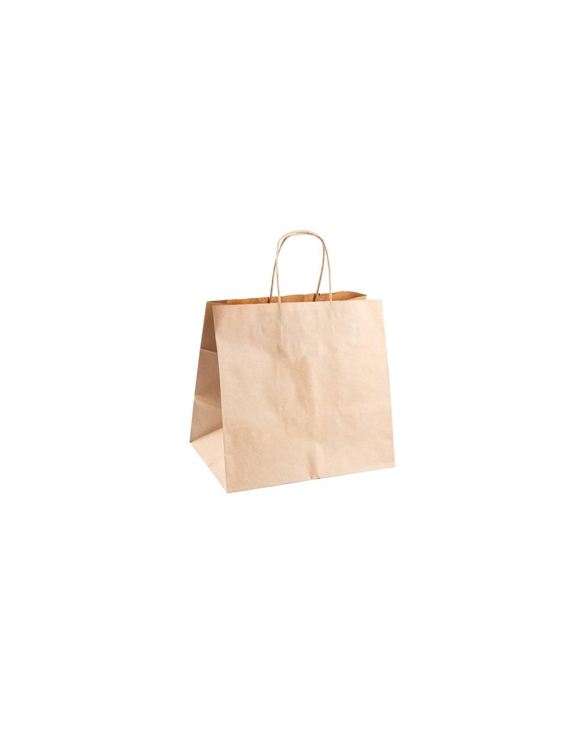 BOLSA PAPEL KRAFT CON ASA 26+17X24 C-250