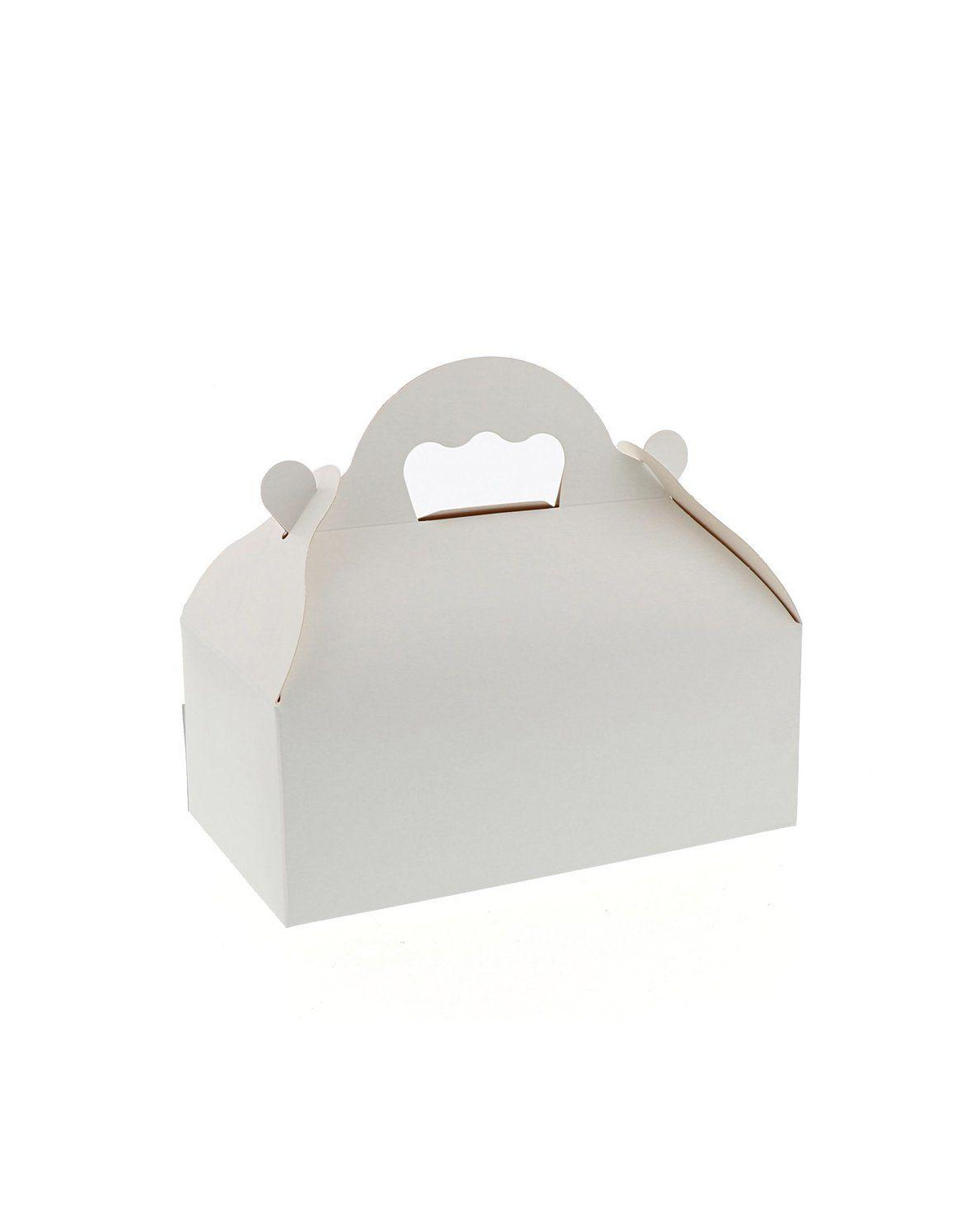 CAJA CON ASAS 10X18X7 BLANCA PAQ. 50UDS.
