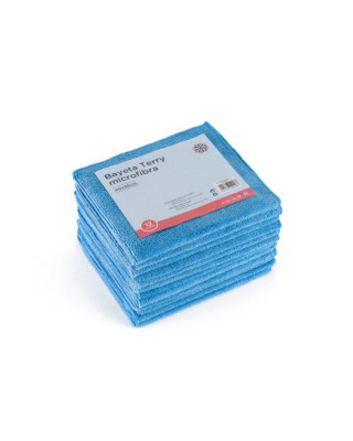 BAYETA TERRY MICROFIBRA PACK 12U AZUL