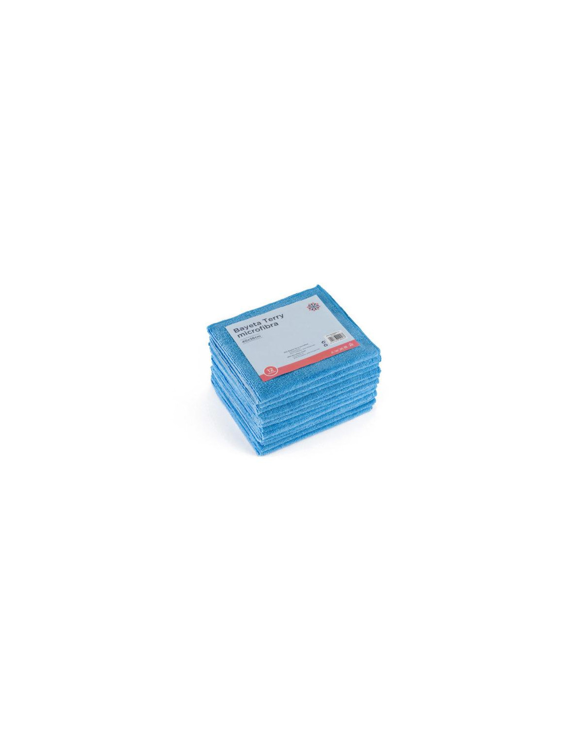 BAYETA TERRY MICROFIBRA PACK 12U AZUL