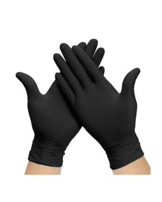 GUANTES NITRILO S/POLVO T/P BLACK PQT-100