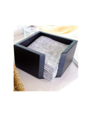 SERVILLETERO 20X20 MADERA NEGRO