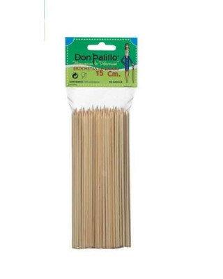 B-200uds PINCHO BROCHETA BAMBU 15cm (10Px15B)