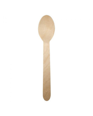 PAQUETE CUCHARA MADERA ENCERADA 160MM(20X100UDS)