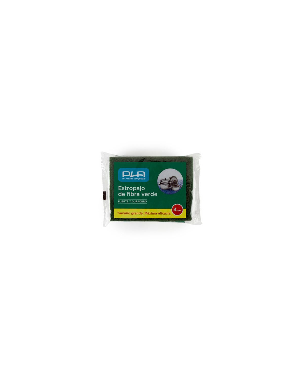 ESTROPAJO FIBRA PACK 4 UDS VERDE