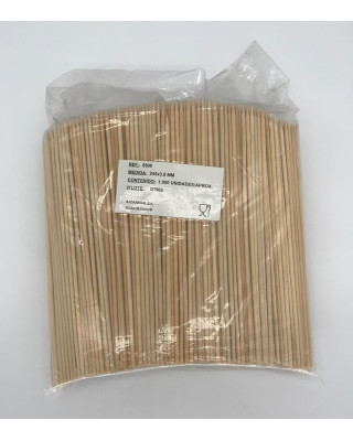 B-1000UDS BROCHETAS BAMBU 245X3.8MM (5X1000)