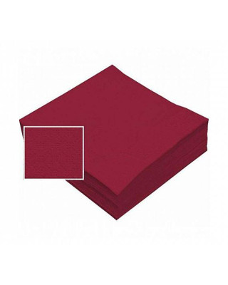 PQT-50 SERVILLETA 40X40 2C BURDEOS (24X50)