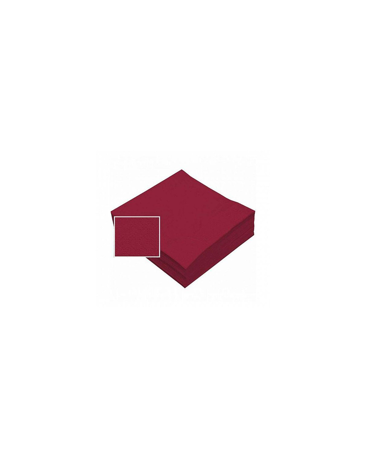 PQT-50 SERVILLETA 40X40 2C BURDEOS (24X50)
