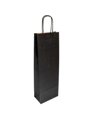 MILL.  BOLSA C/ASA 1 BOTELLA 14+8X40 NEGRO C-250
