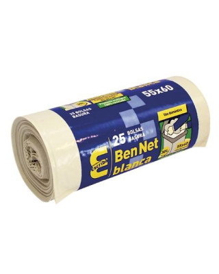 BOLSA BASURA BEN NET BLANCA 55X60 G100 40R-25