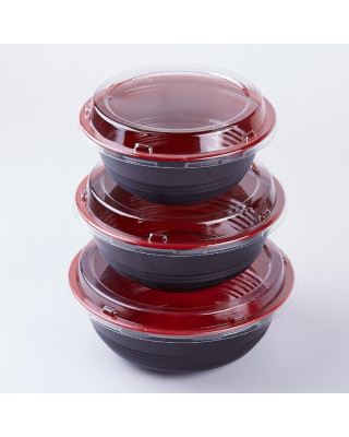 DONBURI BOWL PLASTICO ROJO 700ML (6X50)