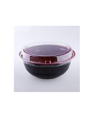 DONBURI BOWL PLASTICO ROJO 1000ML (4X50)