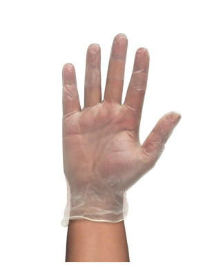GUANTES VINILO SP NATURAL 4.5GR. T/L PQT-100