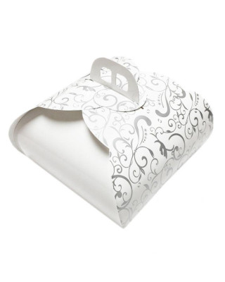 CAJA TARTA FLORAL 26X26 CM PQT-50