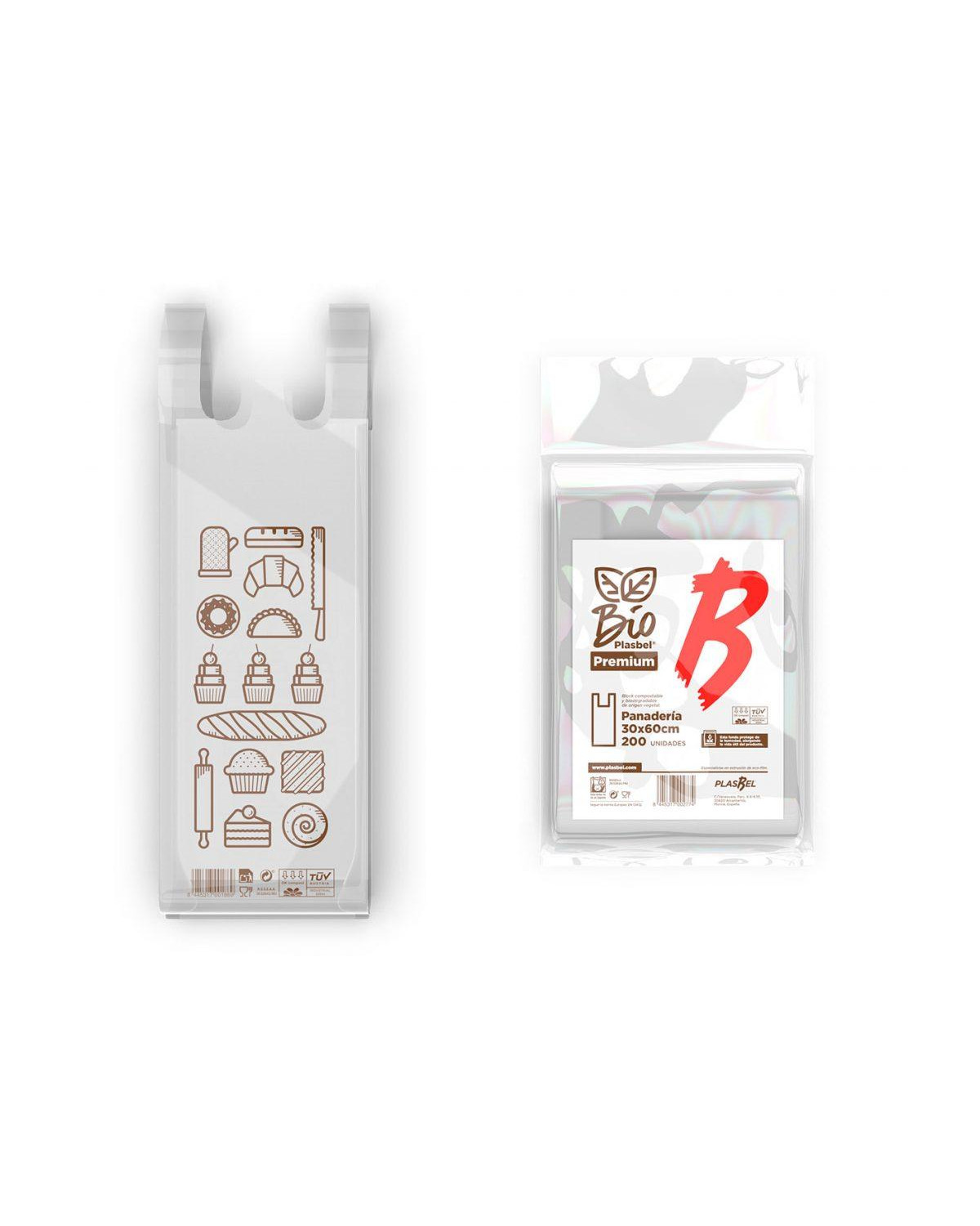 P-100 BOLSA COMPOSTABLE 30X60 G-50 PANADERIA  (20X100)