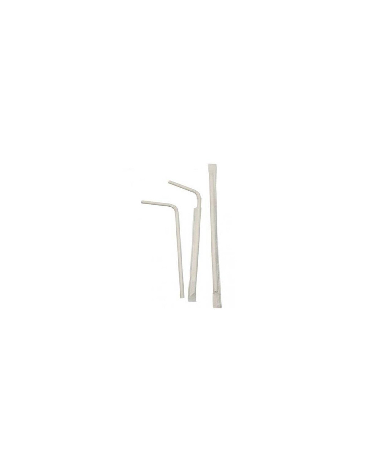 BOLSA-100 CAÑA PAPEL FLEX. ENFUNDA BLANCA 6X230MM