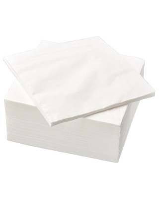 SERVILLETA 33X33 2C BLANCA 30P-100