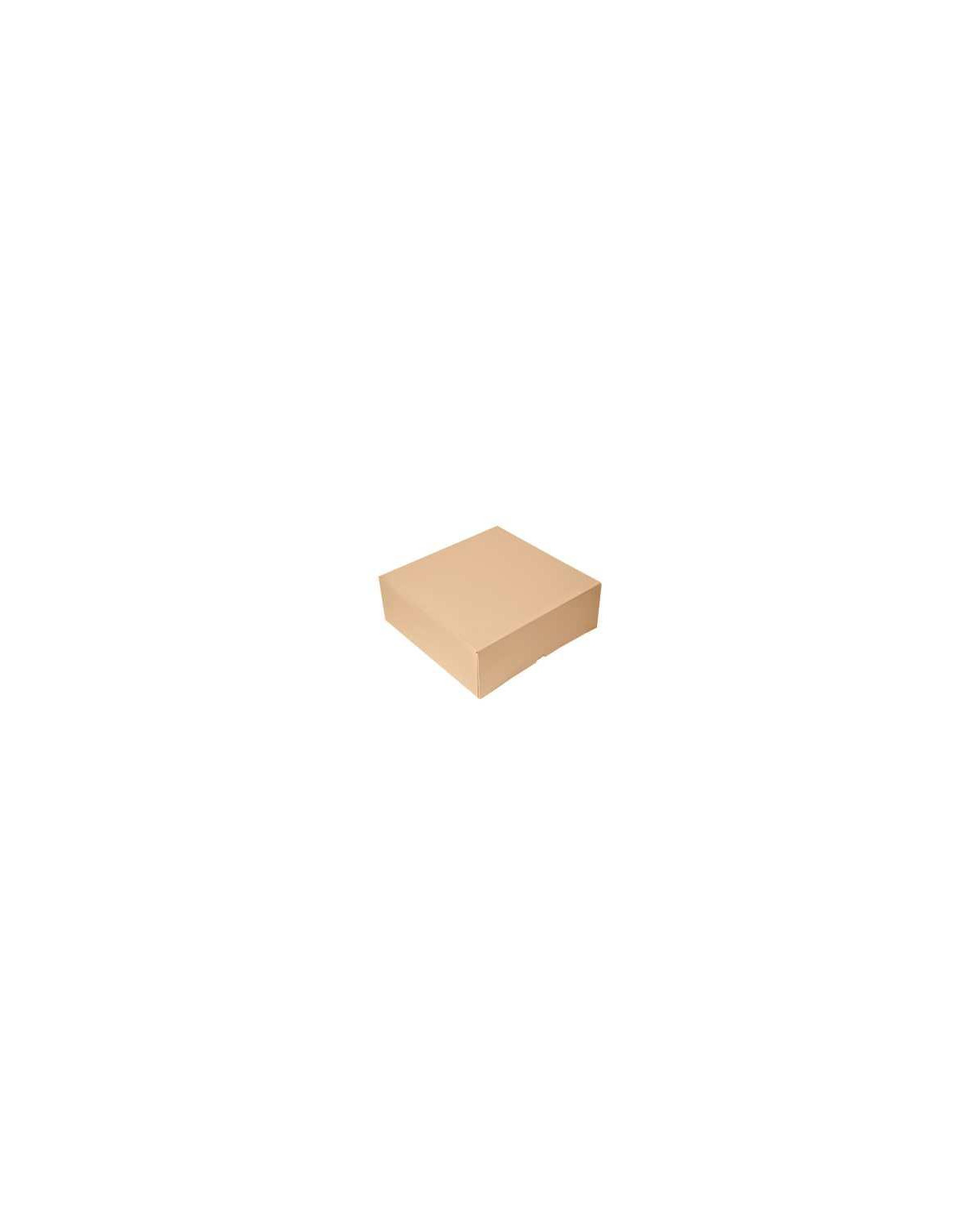 CAJA PASTELERIA PLEGABLE KRAFT Nº4 195*135*53 (12X50)