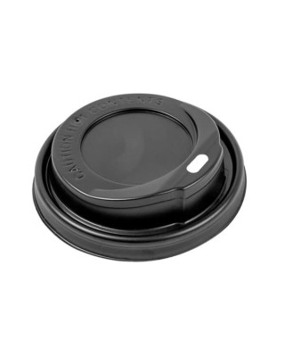 MILL. TAPA NEGRA PARA VASO CARTON 6 OZ (10X100UDS)