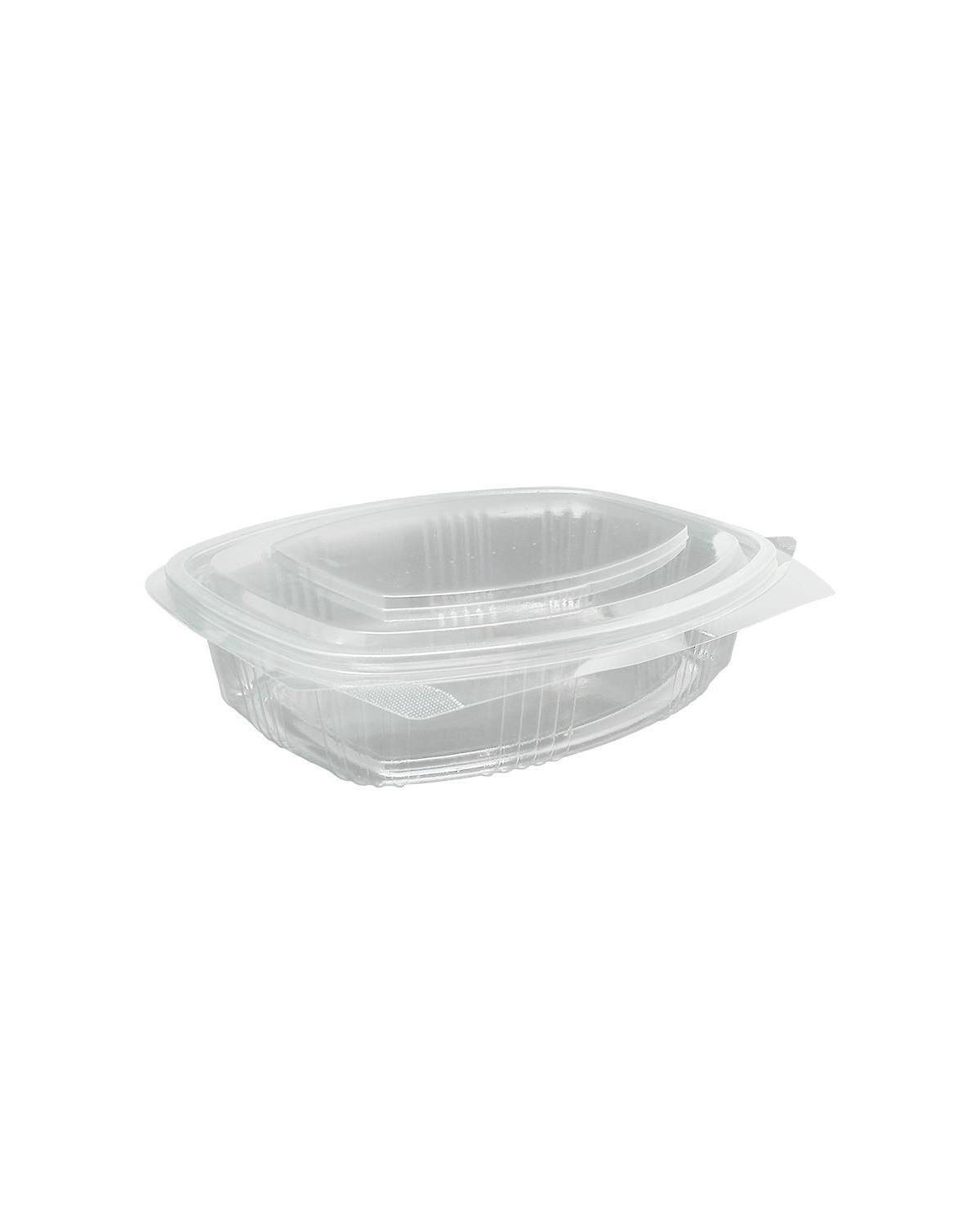 TARRINA CON TAPA BISAGRA 750CC PET 400UDS.