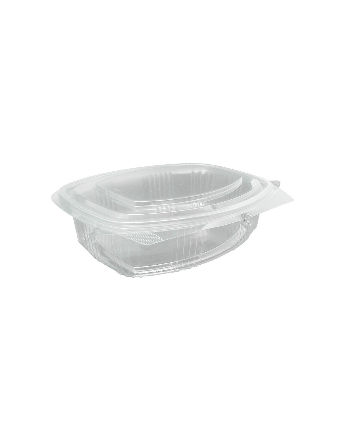 TARRINA CON TAPA BISAGRA 1000CC PET 350UDS.